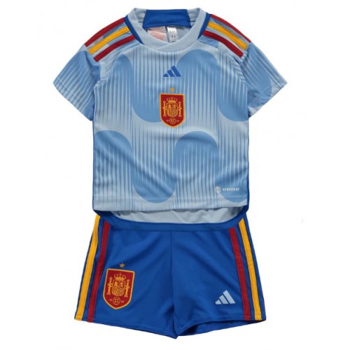 Maillot de foot Espagne Extérieur enfant Monde 2022 Manches Courte (+ pantalon court)